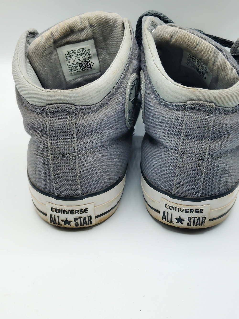 Converse Gray Canvas High-Top Sneakers - Picture 3 of 4